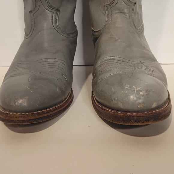 1980s ACME DINGO Western 14" Boots Men's 11D Style 5113 Gray Leather *Read - Picture 5 of 15